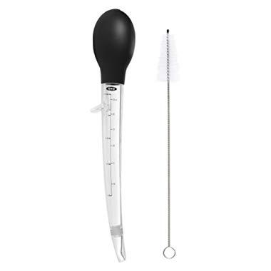 Zulay Kitchen Turkey Baster with Cleaning Brush - Black