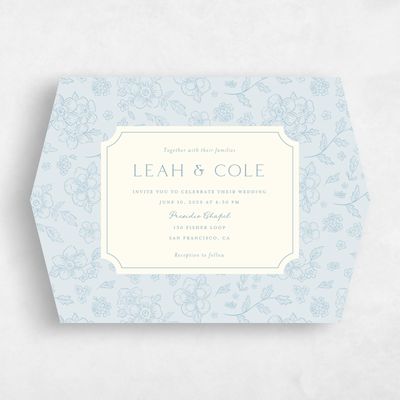 Blue Diamond Wedding Invitation - Selindra Landscape