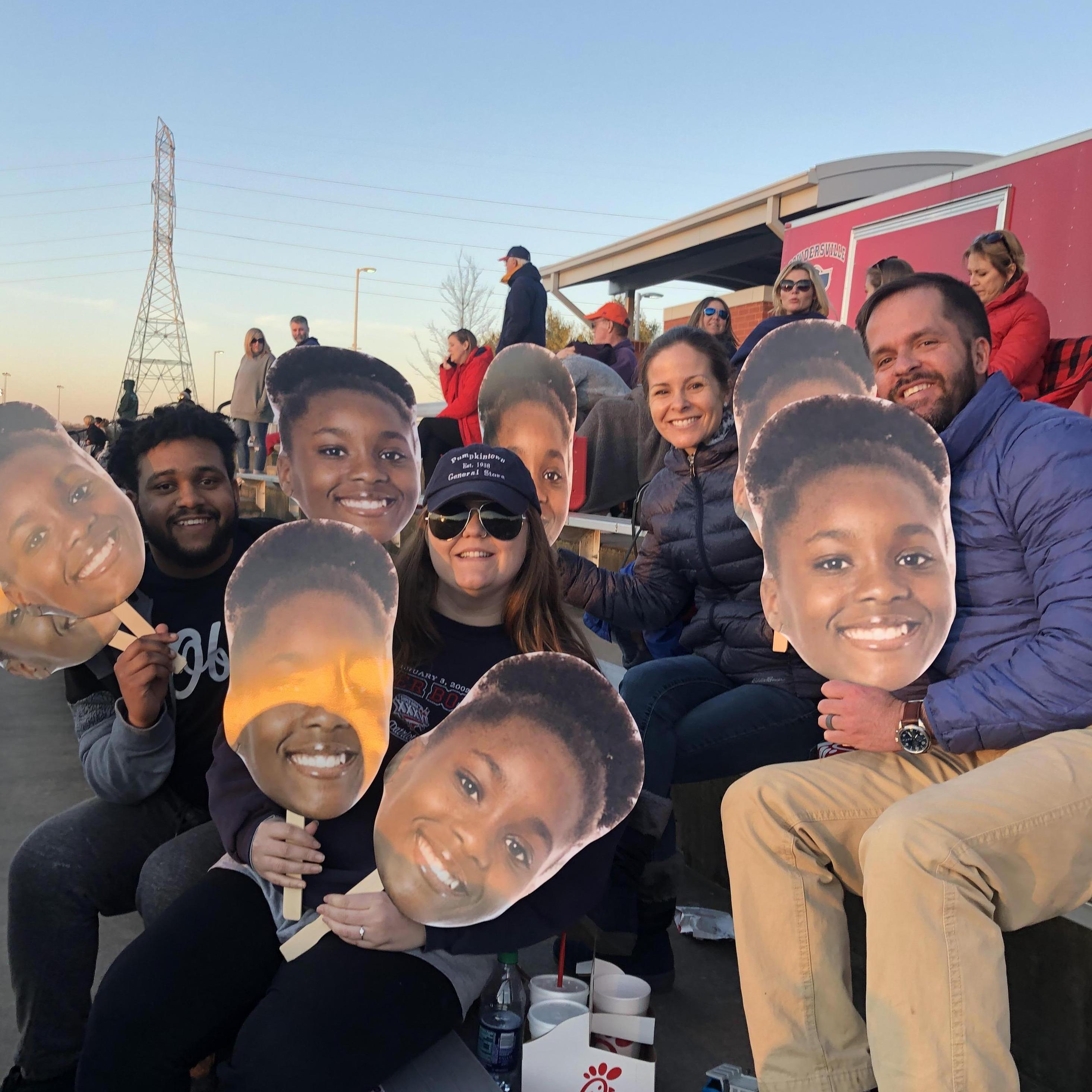 Celebrating our girl Ari at her track meet! March 2019