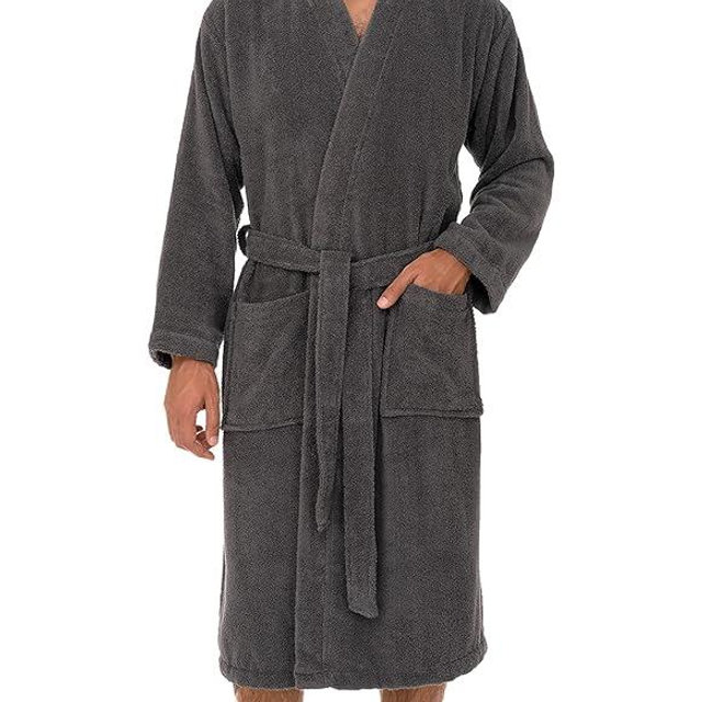 TowelSelections Mens Robe Cotton Luxury Bathrobe Soft Terry Cloth Towel Bath Robe for Men XS to 3X