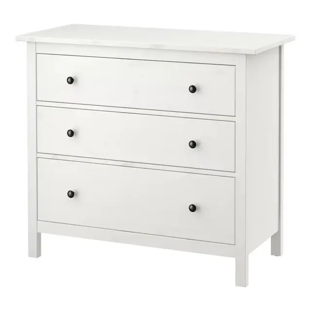 HEMNES3-drawer chest, white stain42 1/2x37 3/4 "