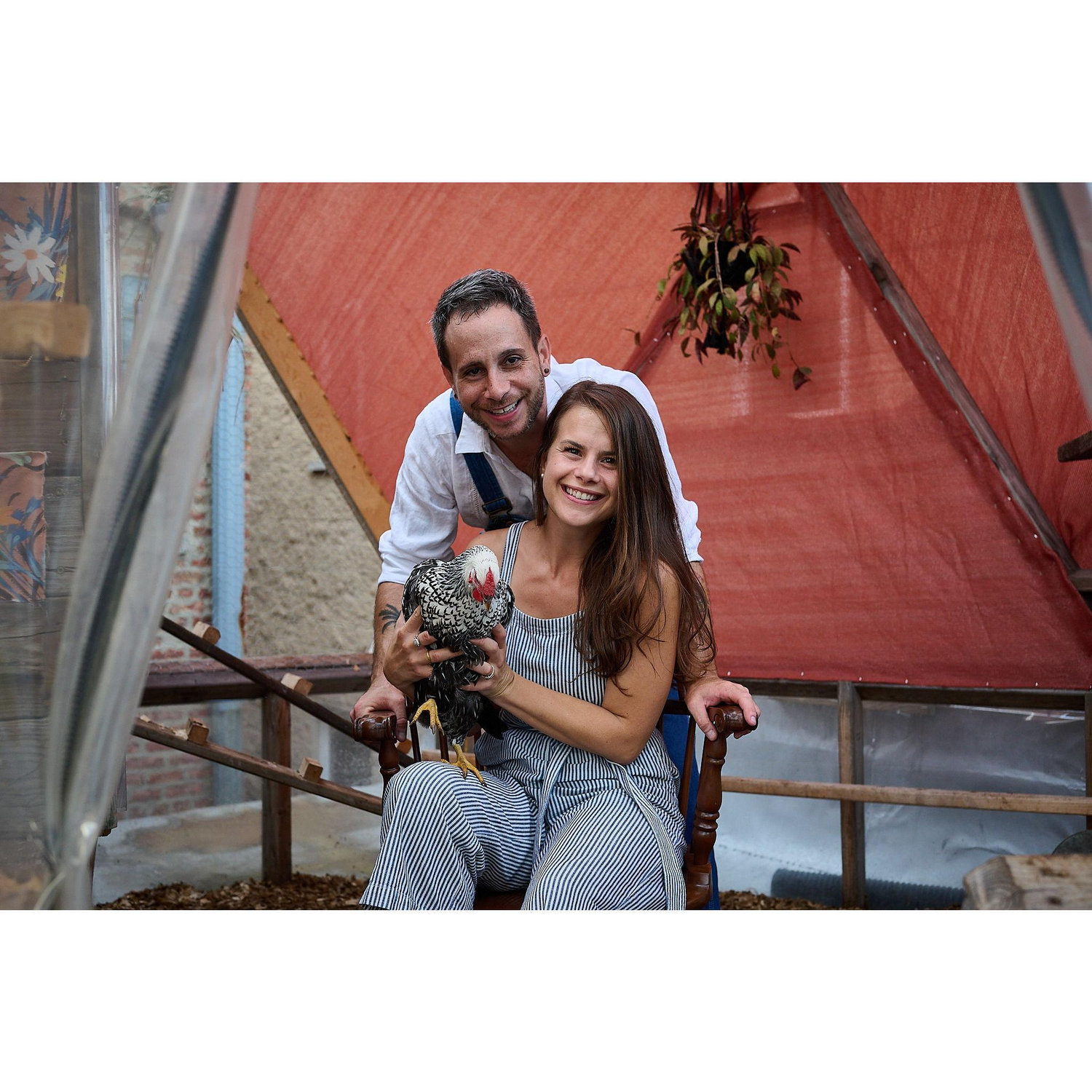 In our reclaimed rooftop chicken coop <3