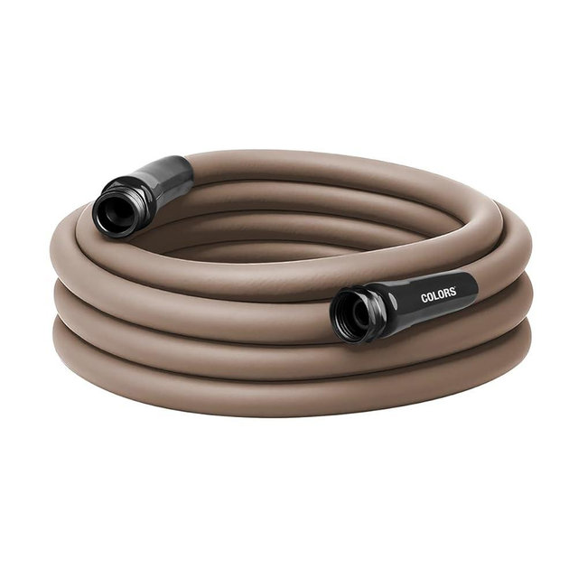 Flexzilla Colors Garden Hose 5/8 in. x 25 ft., Lightweight All-Weather Water Hose, Durable and Flexible, Leak-Free Connections, Brown Mulch