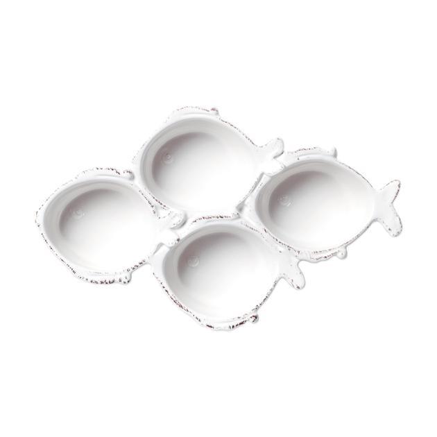 Lastra Fish White Four-Part Server