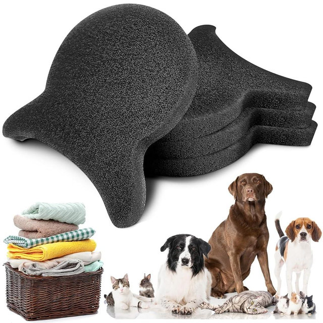 Pet Hair Remover for Laundry, Reusable Dog & Cat Hair Remover Tool, Effectively Removes Pet Hair, Lint and Dander from Bedding and Clothing, Suitable for Washing Machines, Dryers 4PCS