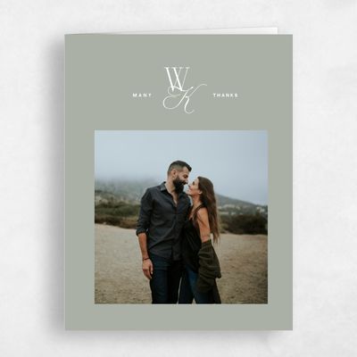 Pale Sage, Green Wedding Thank You - Lux Photo