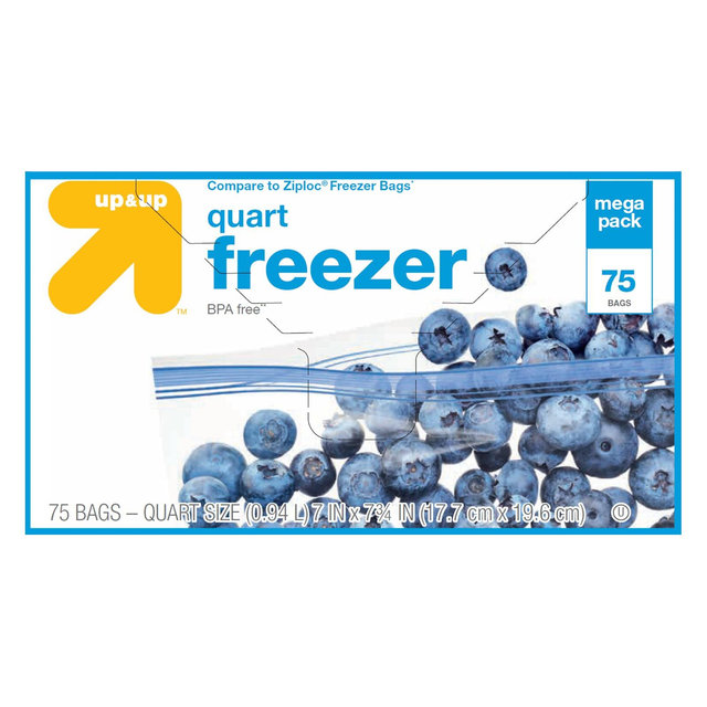 Quart Freezer Bags - 75ct - up & up™