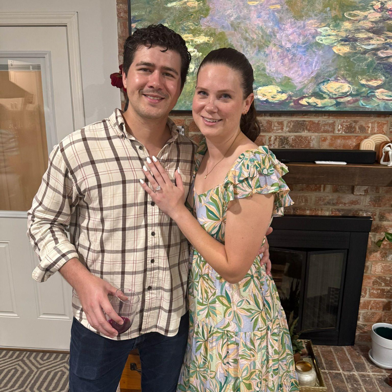 Telling the family that we are engaged!