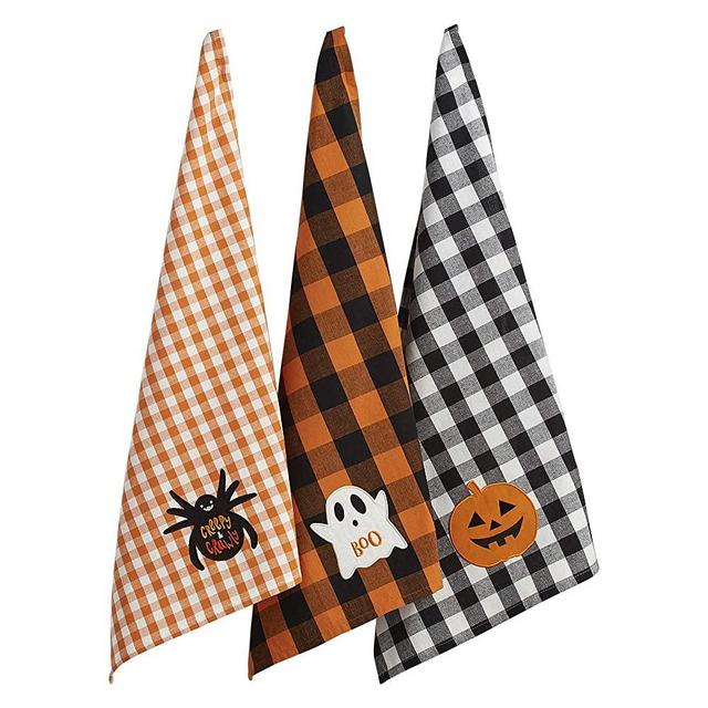 DII Boo Embellished (Set of 3) Halloween Dishtowel Set