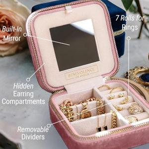 Benevolence LA Plush Velvet Jewelry Box | Travel Jewelry Case Organizer