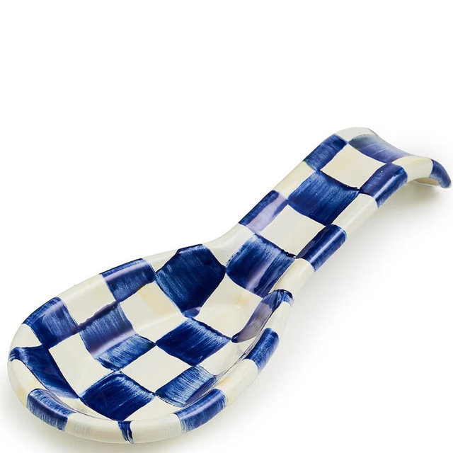 MacKenzie-Childs Royal Check Enamel Spoon Rest