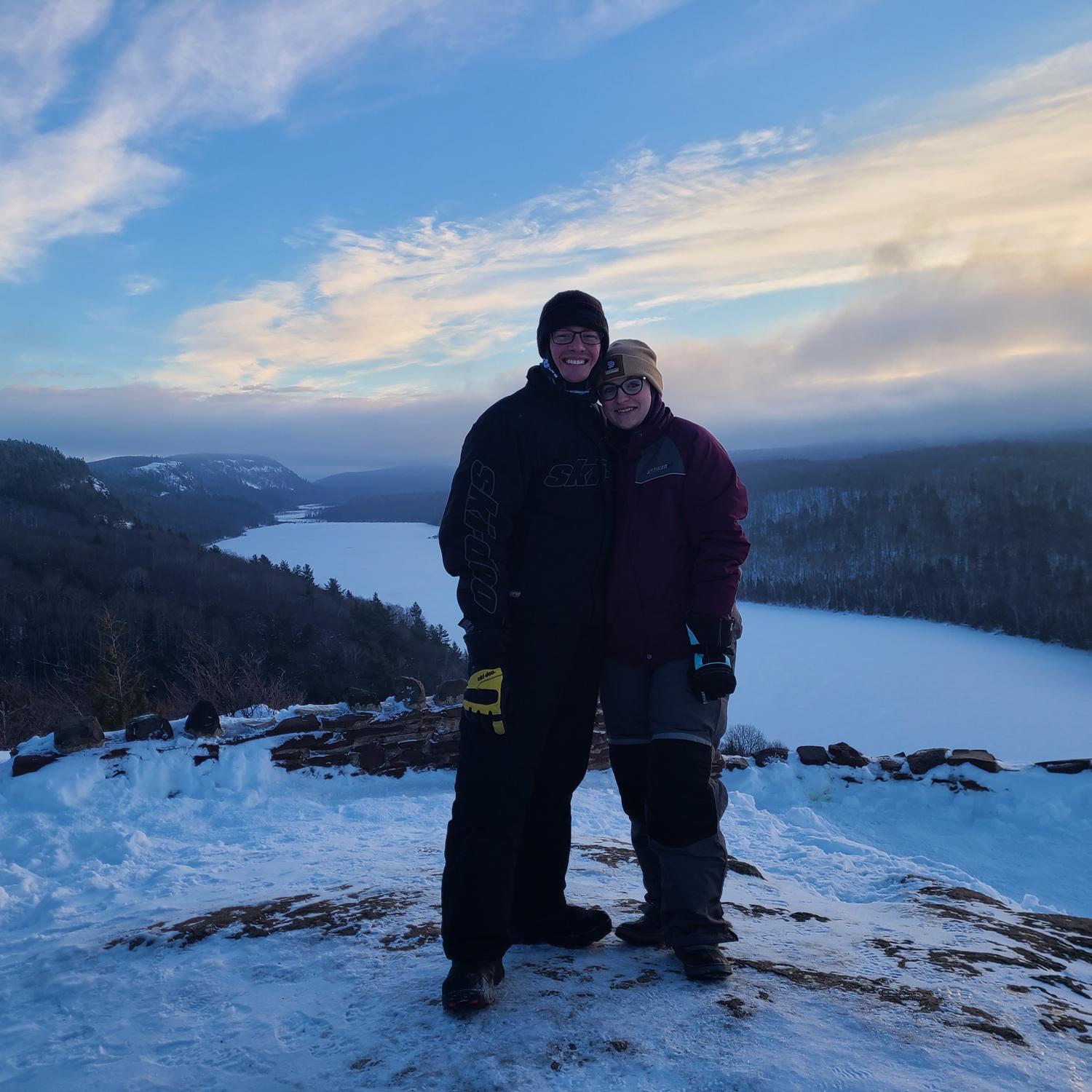 First snowmobile trip together! Lake of the clouds - Michigan. December 2022