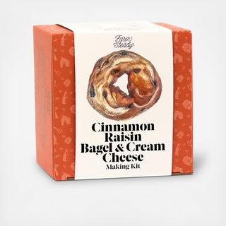 Cinnamon Raisin Bagel and Cream Cheese Kit