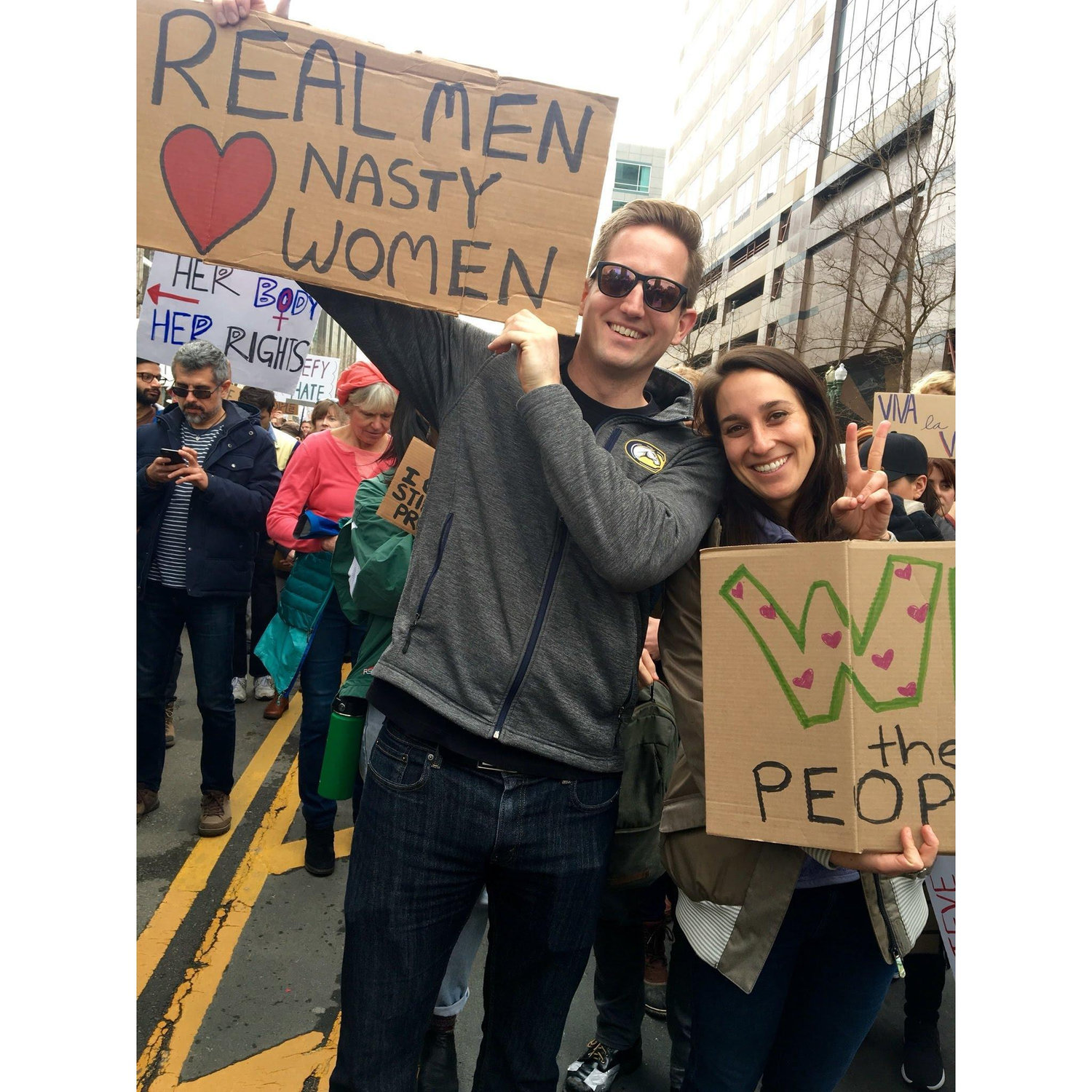 Marching for women's rights!