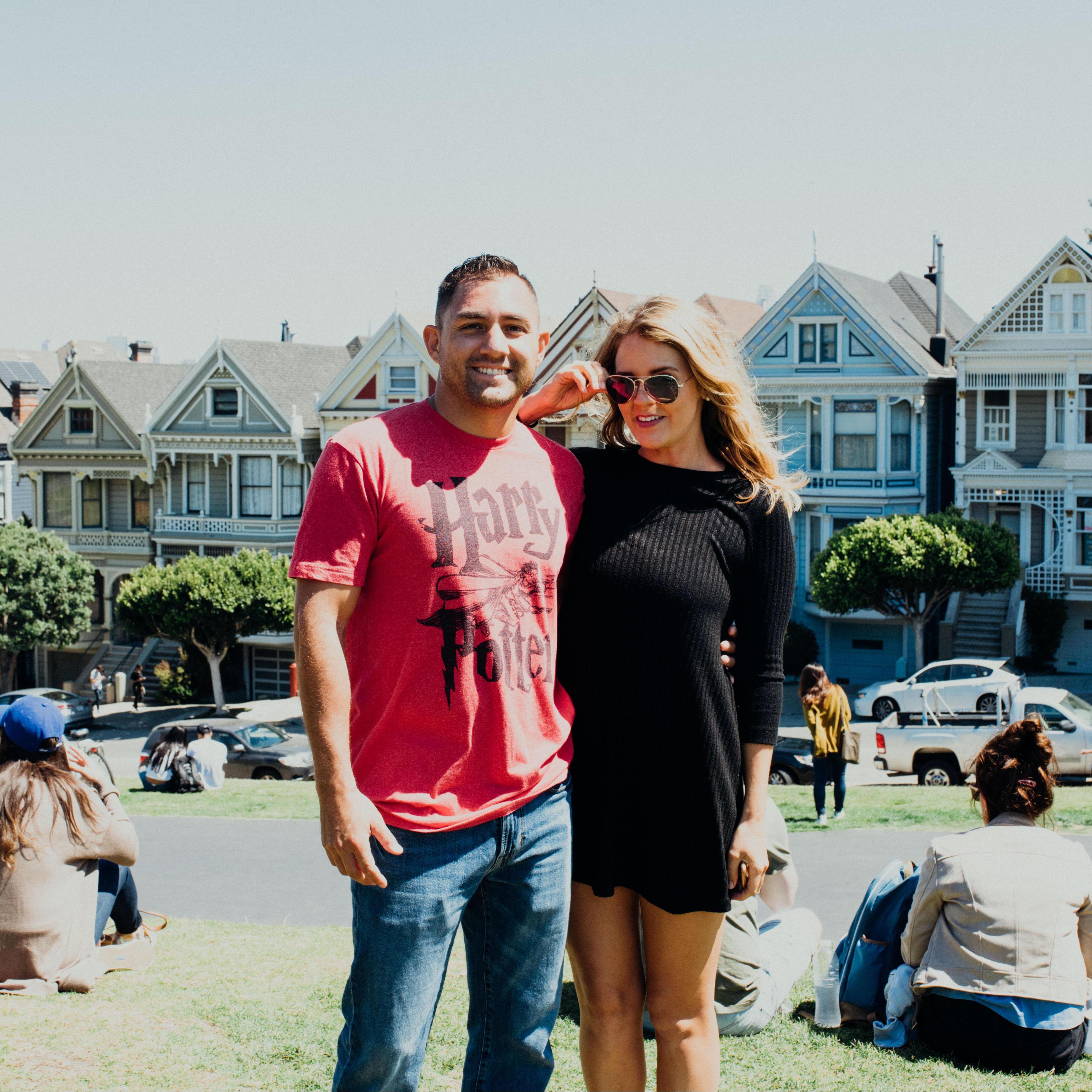 We stopped to pose in front of the "Full House" homes in San Francisco.