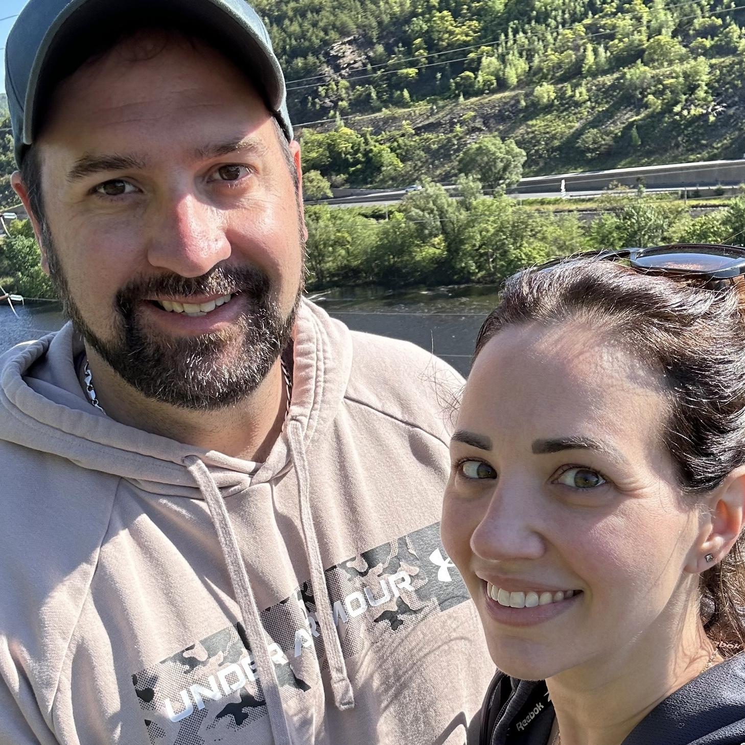 They hike together...