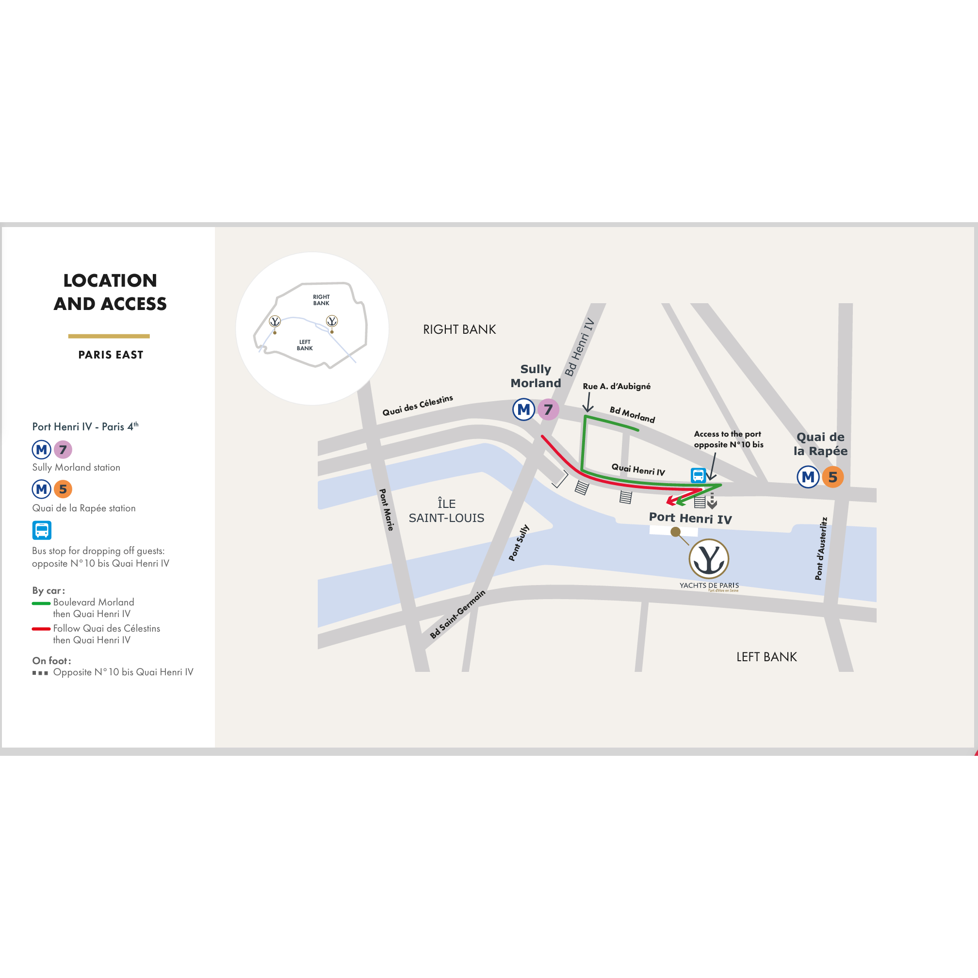 Location for Yachts de Paris boarding for Seine cruise