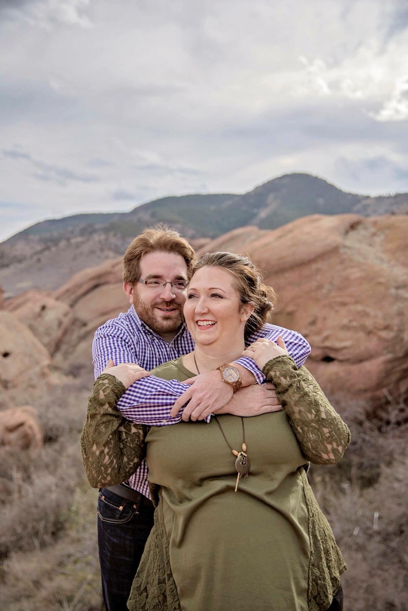Engagement photos at Red Rocks courtesy of Becca Romine with Feathered Penny Photography