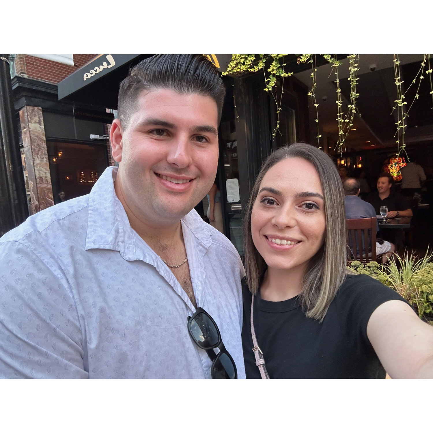 A night out in Boston to celebrate their anniversary! They know how to clean up well