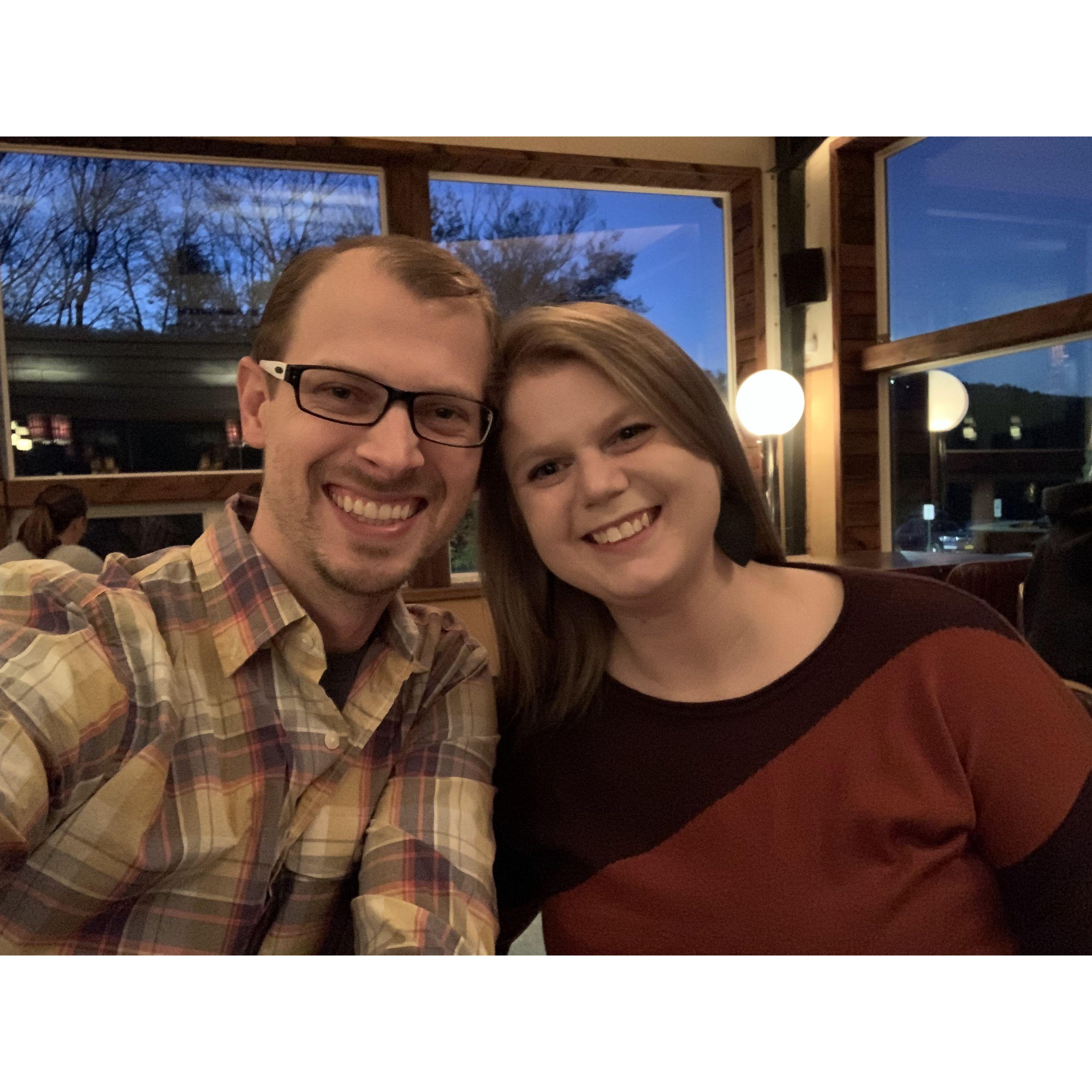 Dinner date near where I lived in Roscoe, NY.