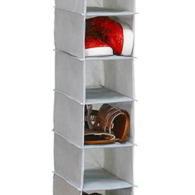 Simple Houseware 10 Shelves Hanging Shoes Organizer Holder for Closet w/ 10 Pockets, Grey