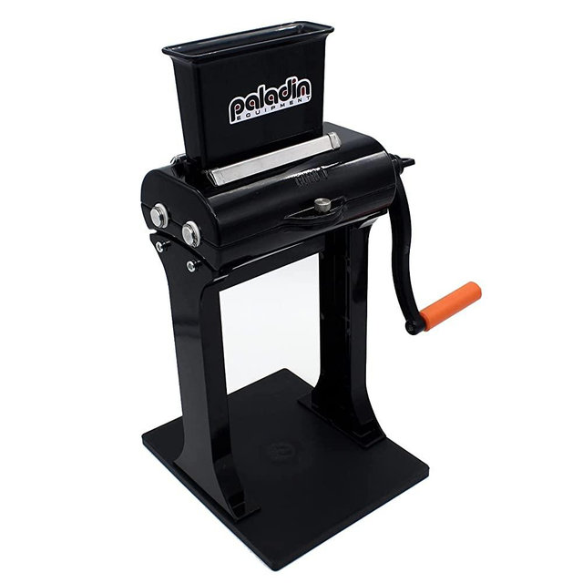 Paladin Equipment 2-in-1 Meat Tenderizer and Jerky Slicer with Stainless Steel Blades for Game Processing & Homemade Snacks, Clamps & Tongs Included