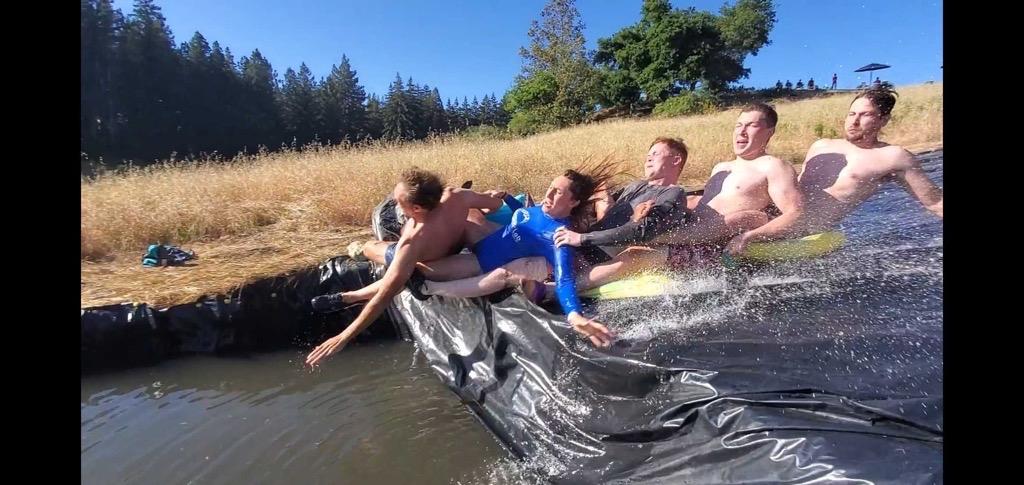 The moment before Dylan broke his leg in two places.