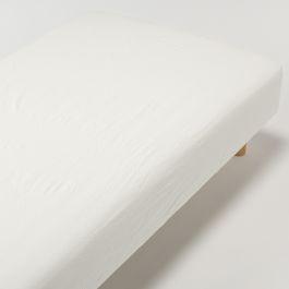 Muji - Organic Washed Cotton Fitted Sheet Ecru (Full)