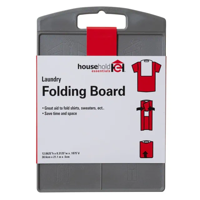 Household Essentials Shirt Folding Board For T-Shirts, Polos And Dress Shirts , Black