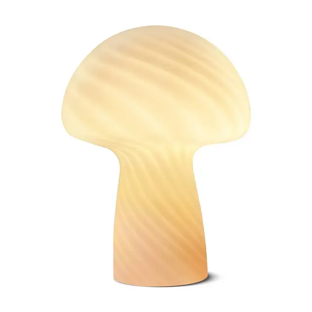 Brightech Mushroom Modern/Contemporary Bedside Table Lamp White: Frosted Glass, 9.5" Dome Shade
