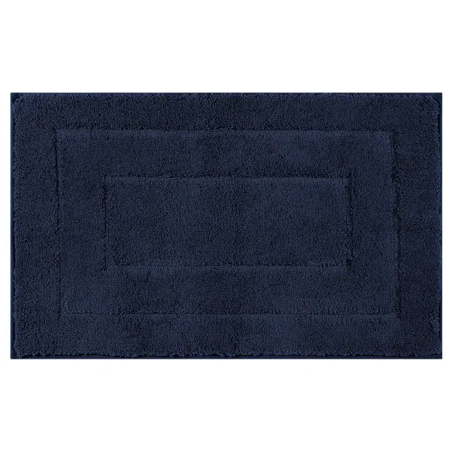 Unique Bargains Bathroom Extra Soft Absorbent Non-Slip Comfortable Floor Mat Dark Blue 16" x 24"