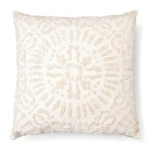 \Cream Embellished Medallion Square Throw Pillow (18"x18") - Threshold™