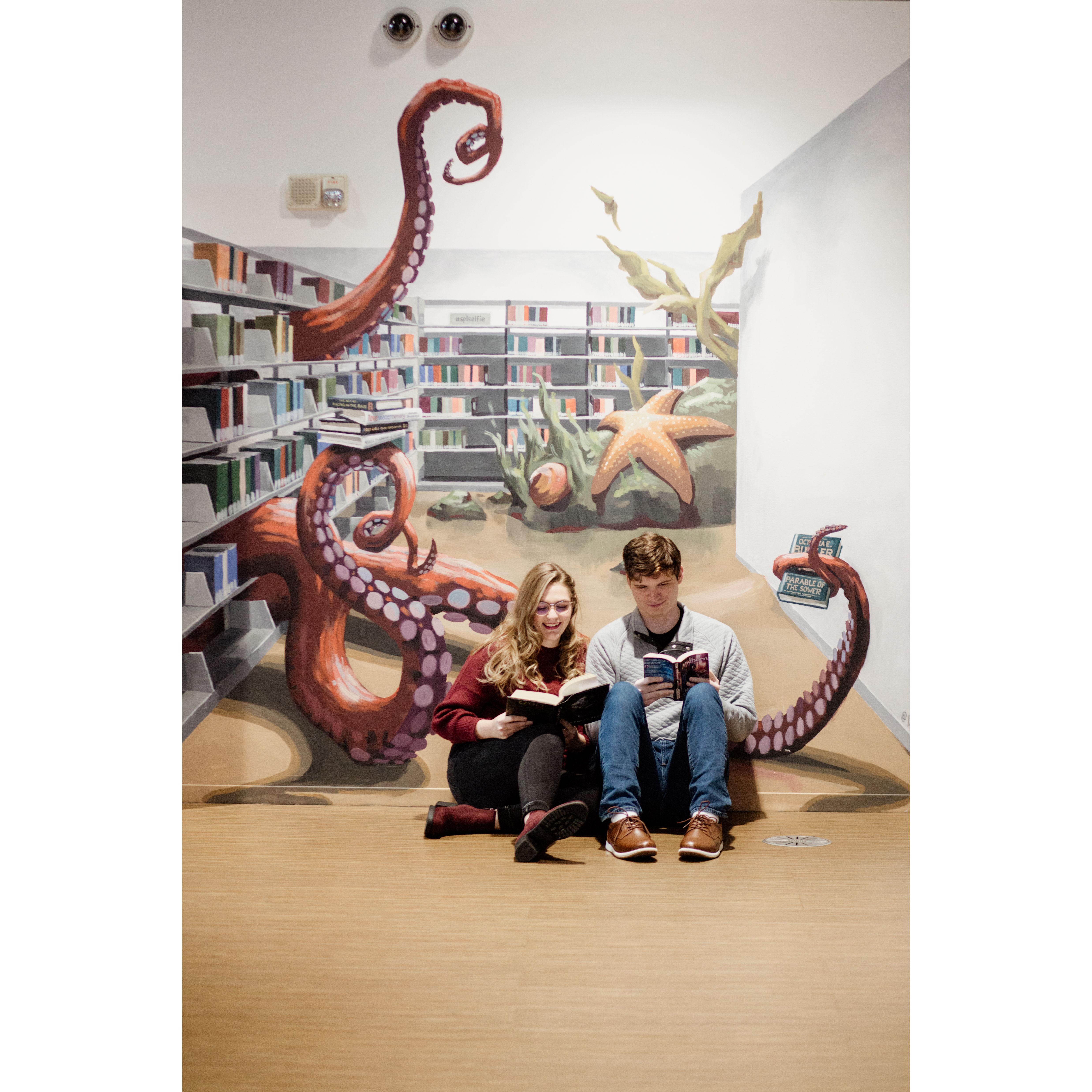 Engagement Photos at the Seattle Public Library