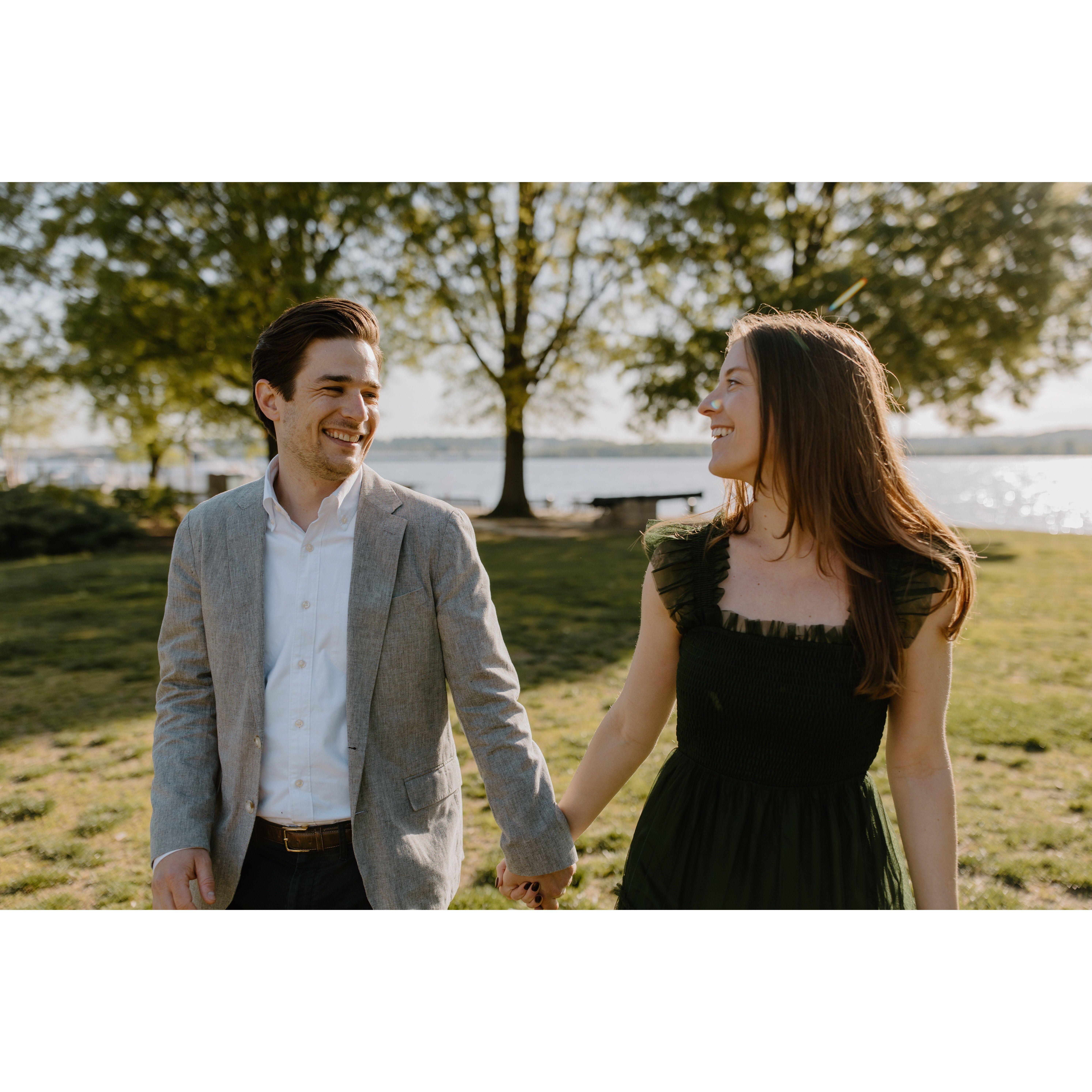 Engagement shoot in Old Town Alexandria - April 2024