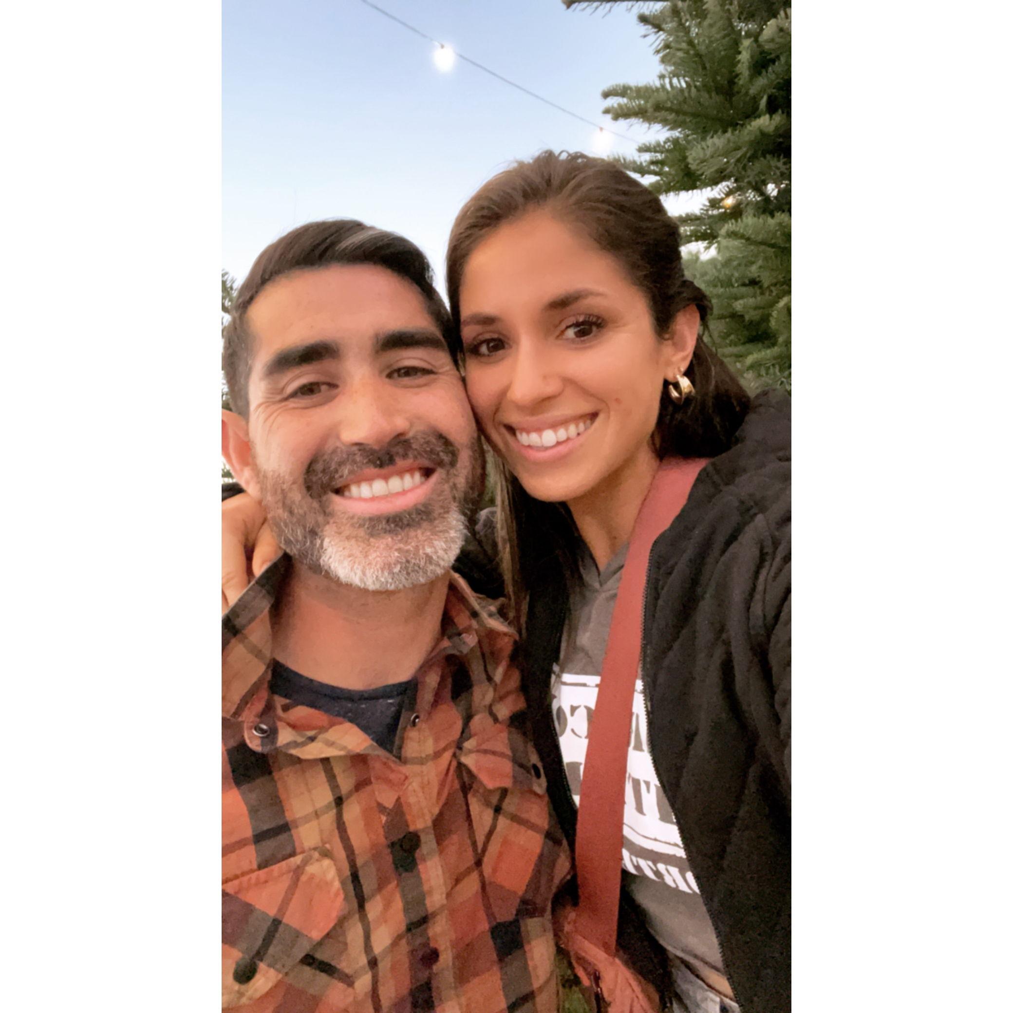 Buying our first Christmas tree