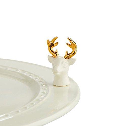 Nora Fleming Hand-Painted Mini: Oh, Deer (White Reindeer) A208