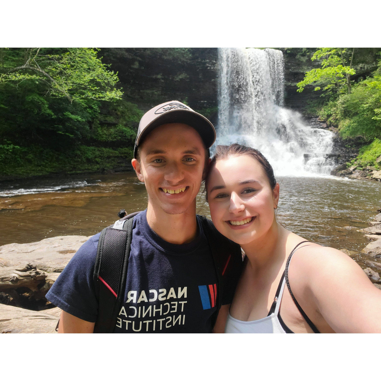 Our first photo together at The Cascades!