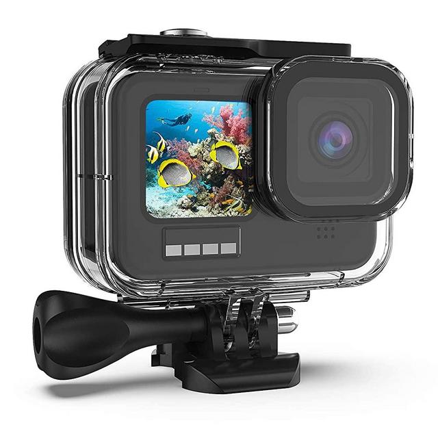 Kuptone Waterproof Case for GoPro Hero 10 /GoPro Hero 9 Black, 60M/196FT Underwater Protective Dive Housing Shell with Bracket Mount Accessories for Go Pro Hero10 /Go Pro Hero9 Action Camera