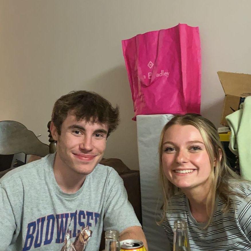 Our first picture together before we started dating!