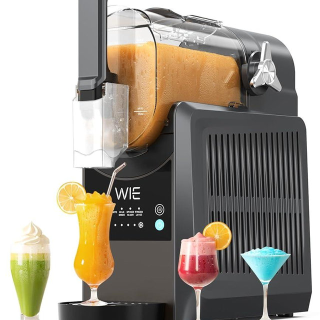 WIE Slushie Machine for Home, 88oz Slushy Machine No Ice Needed with 5 Presets, Shaved Ice Machine Self-Cleaning, Frozen Drink & Smoothie Maker Machine for Margaritas, Frappés, Cocktails & More