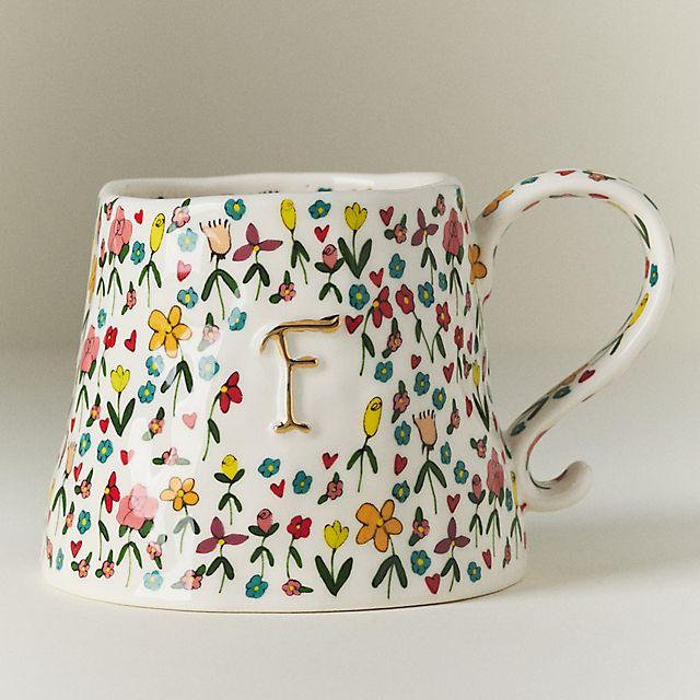 The Mud Fairy Stoneware Monogram Mug