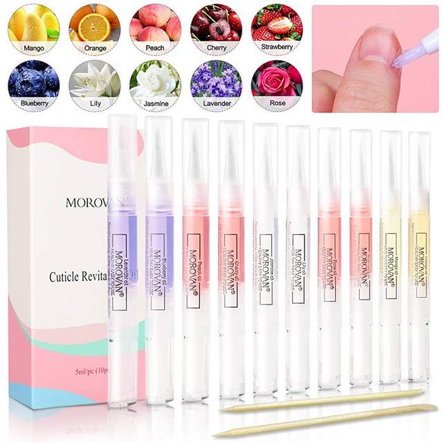 Morovan Nail Cuticle Oil Pen Gel Nail Oil Pen Nail Nourishment Polish With Vitamins Moisturized Gel Nail Polish Repair Pen For Gel Nails