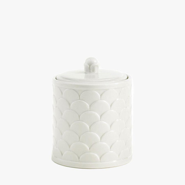 White Jolie Porcelain Cotton Jar