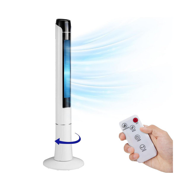 Portable 48'' Tower Fan 80 °Oscillating Bladeless Fan w/Remote & LED Control
