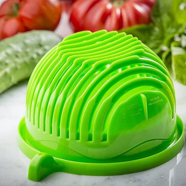 The ORIGINAL 60 Second Salad Maker - Thick, Durable, BPA Free Material - Dishwasher Safe - Top Quality Finish - Funded on Kickstarter!