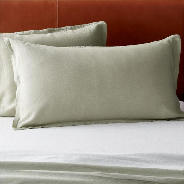 Linen Sage King Shams Set of 2