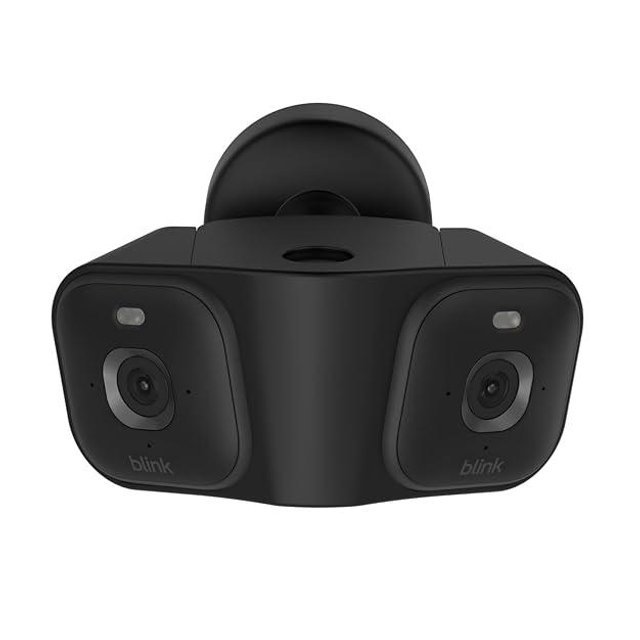 Blink Arc – Plug-in Panoramic Vision, 180° coverage, Mini 2K+ dual-camera security, single power source – 2 cameras (Black)