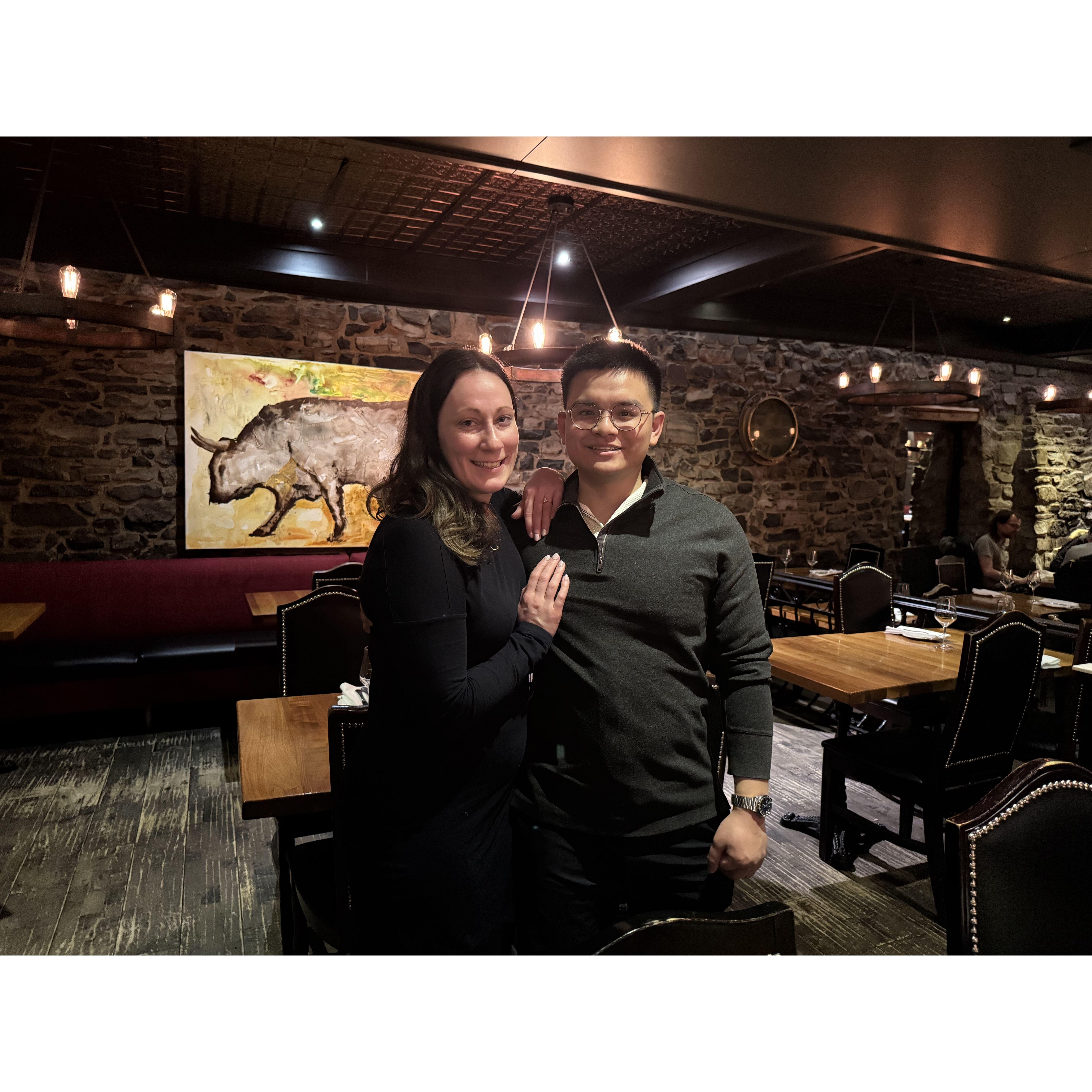 We got engaged in Montreal!