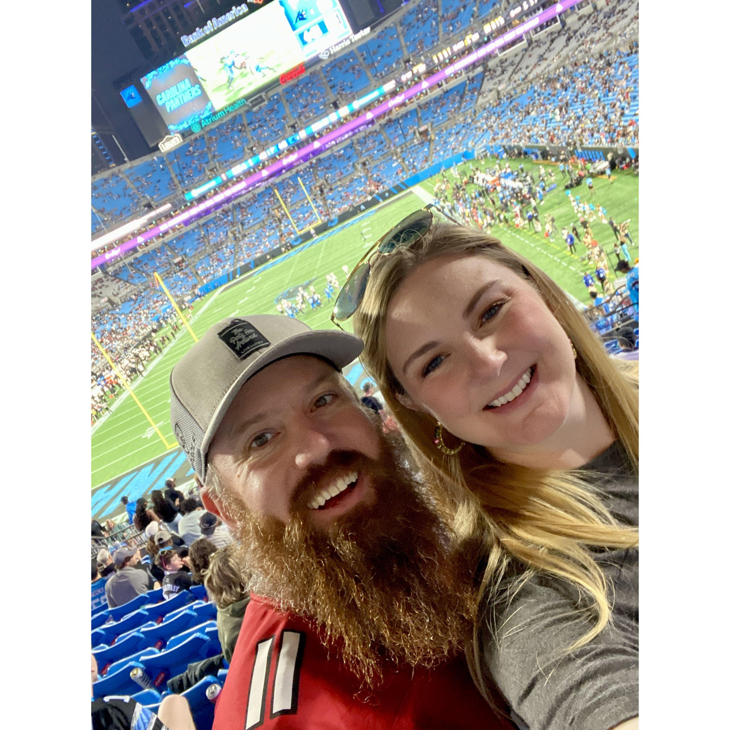 Our annual tradition of the Falcons vs. Panthers game