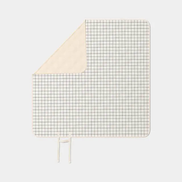 60"x60" Windowpane Portable Picnic Blanket White - Room Essentials™